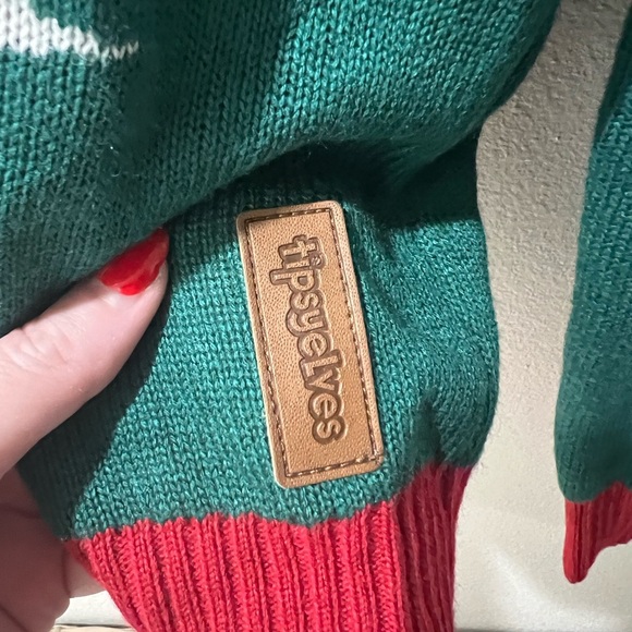Tipsy Elves men’s large Festive Green Gingerbread Sweater, EUC, holiday party - Picture 5 of 7
